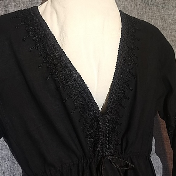Black Moroccian tunic from Marrakesh new not worn - Picture 3 of 6